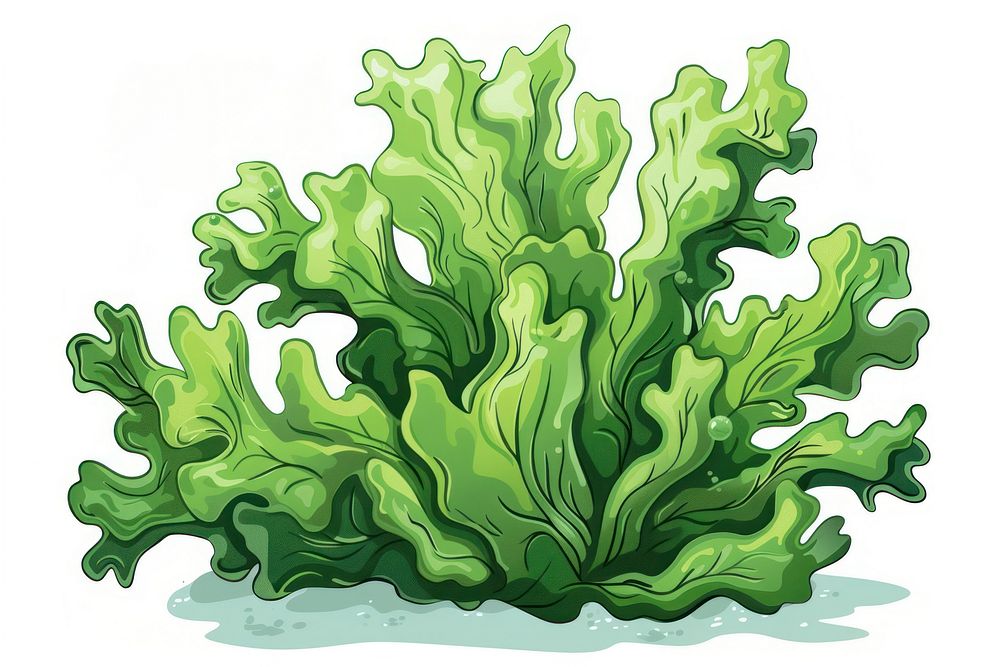 Common Lettuce Coral lettuce vegetable seaweed.