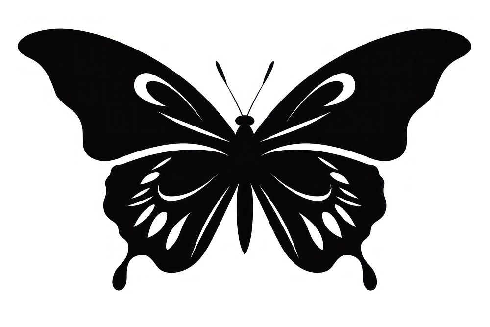 Butterfly silhouette appliance stencil device.