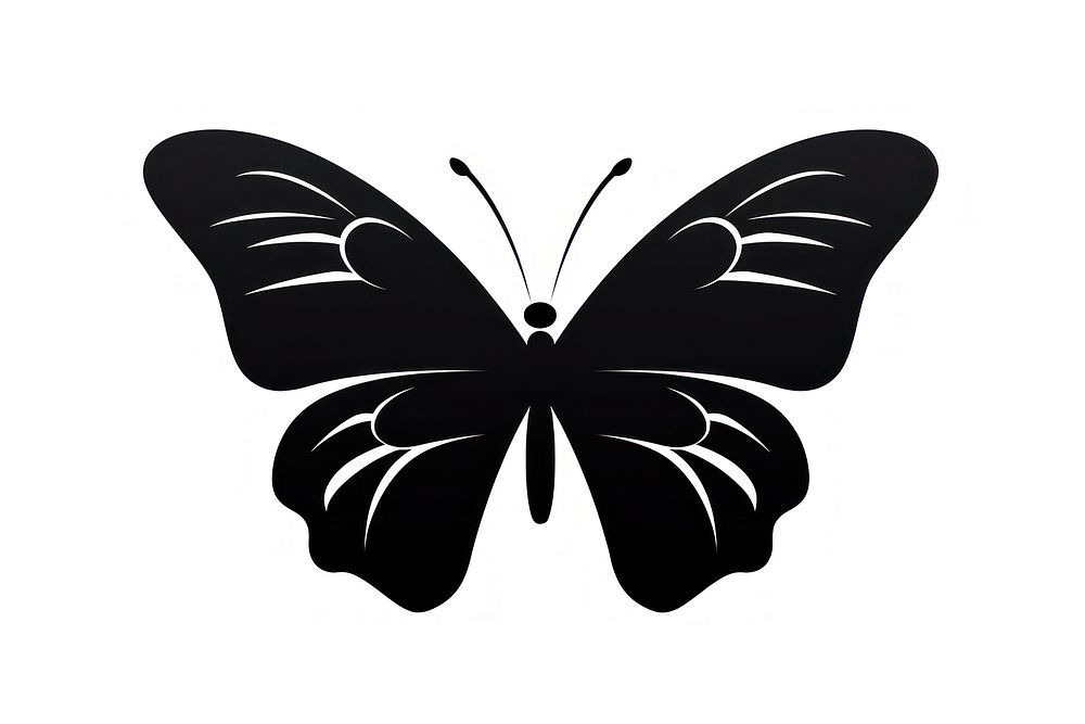 Butterfly silhouette stencil.