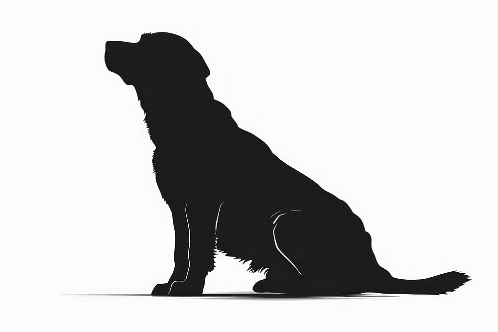 Dog silhouette wildlife animal mammal.