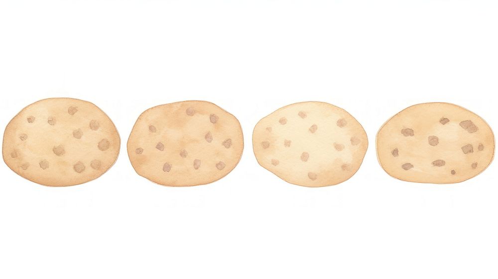 Cookies as divider watercolor cracker produce fungus.