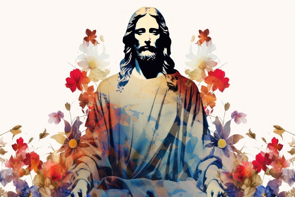 Flower Collage jesus flower photography painting.