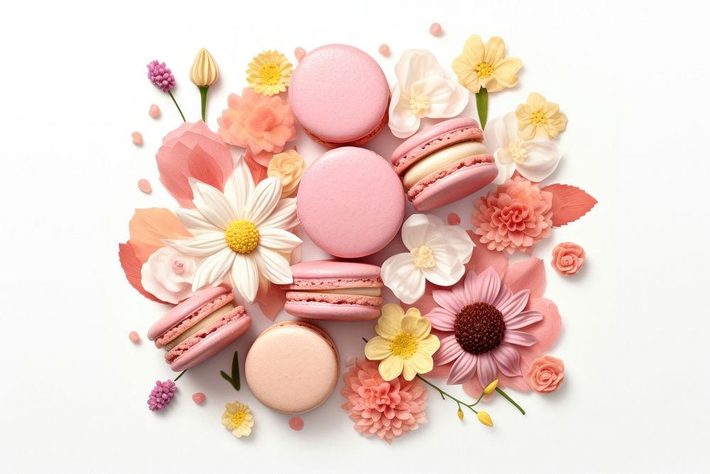 Flower Collage macaron macarons confectionery dessert.