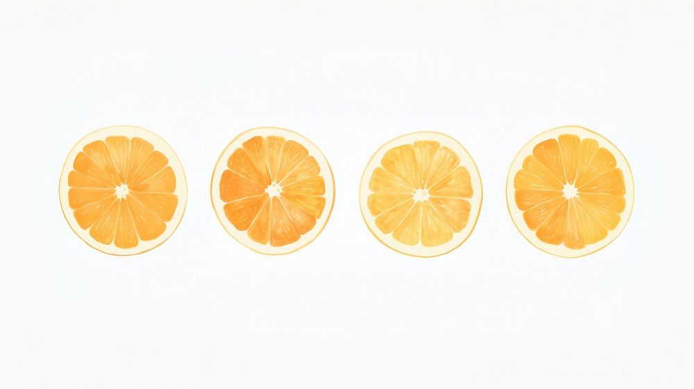 Orange as divider watercolor grapefruit produce plant.