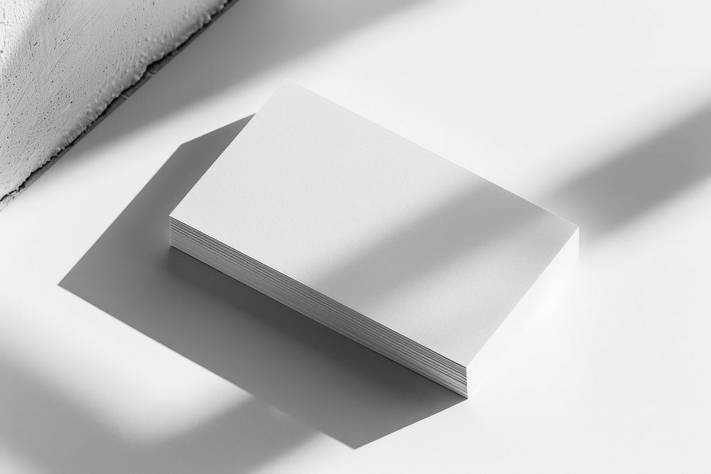 Business card mockup paper white.