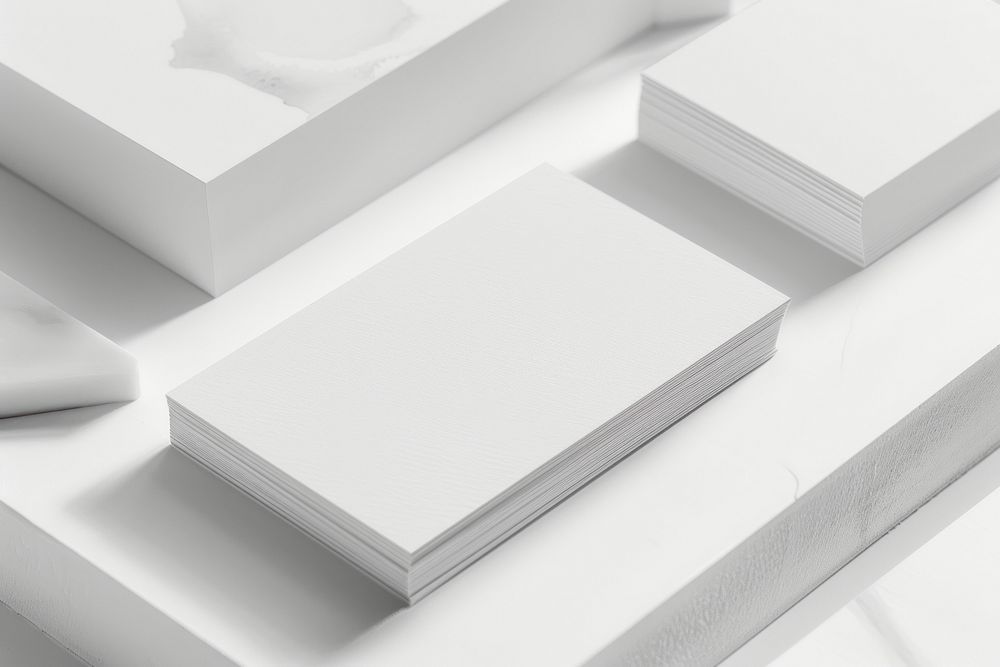 Business cards mockup white.
