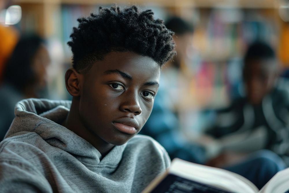 Black boy Students portrait photo photography.