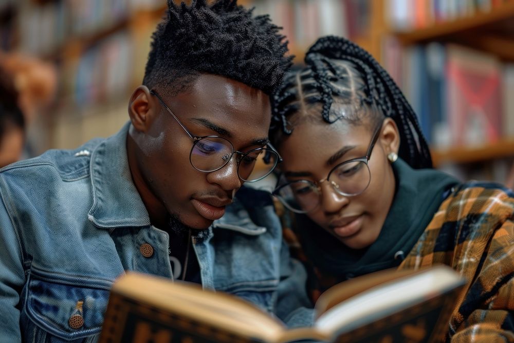 Black Students reading accessories accessory.