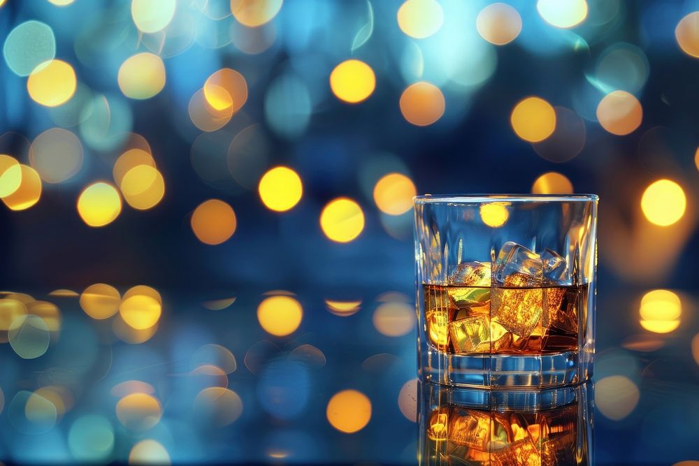 Shots with whisky cosmetics beverage lighting.