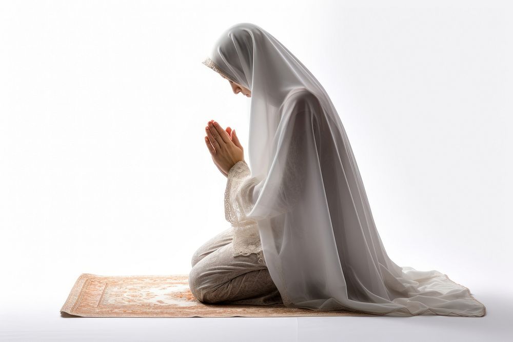 Person praying wedding worship female.