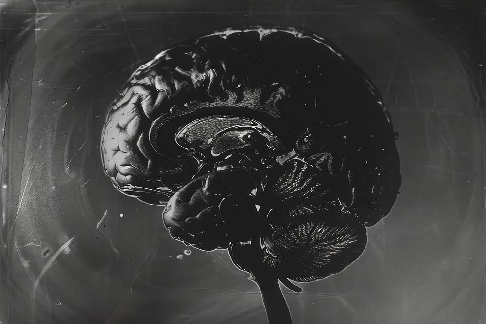 Radiographic photo of brain invertebrate photography blossom.