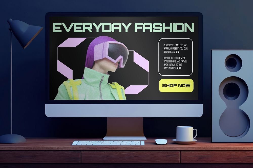 Computer screen showing everyday fashion website