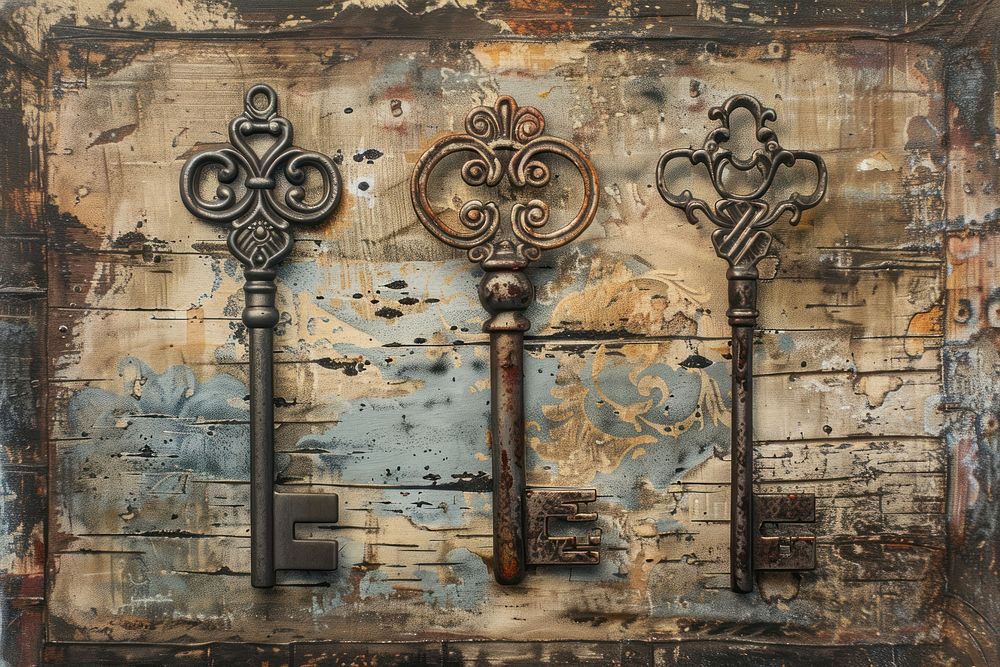 Keys corrosion rust.