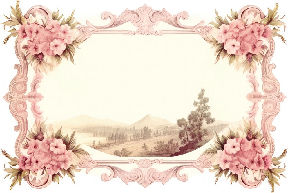 Vintage frame of california graphics painting pattern.