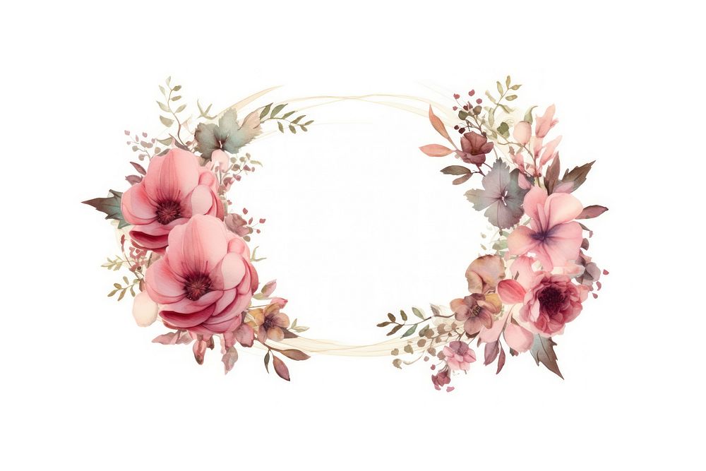 Vintage frame of flower wreath accessories accessory graphics.