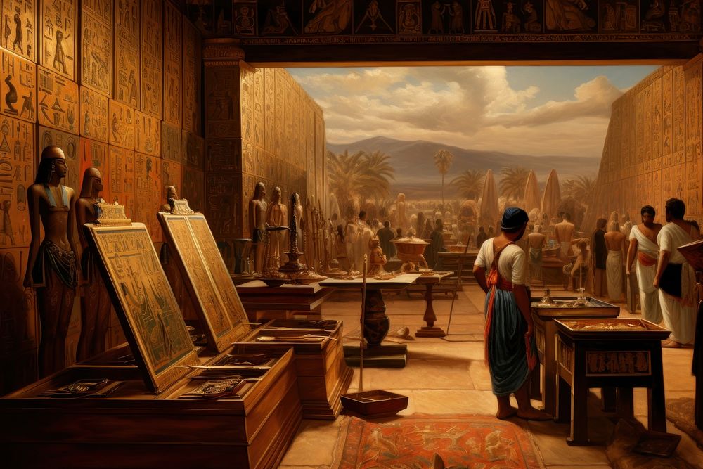 Ancient egypt painting art architecture.