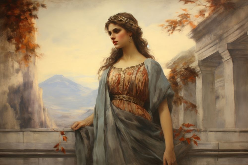 Ancient greek of delphi painting art photography.