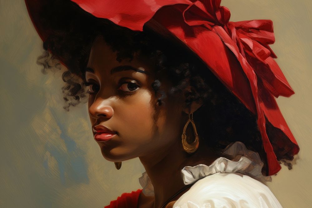 Black woman painting art photography.