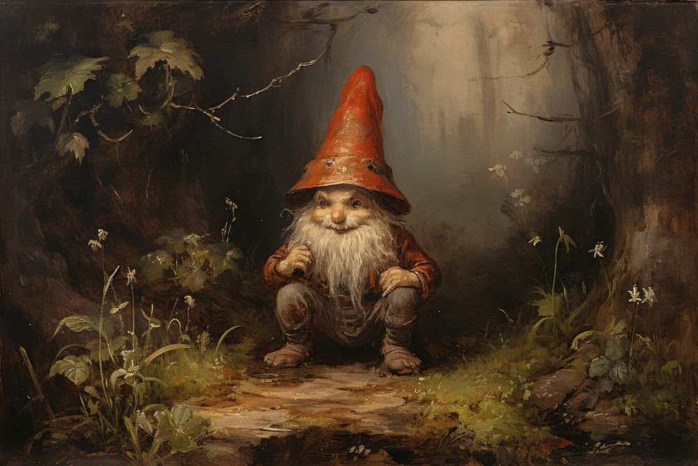 Gnome painting art person.