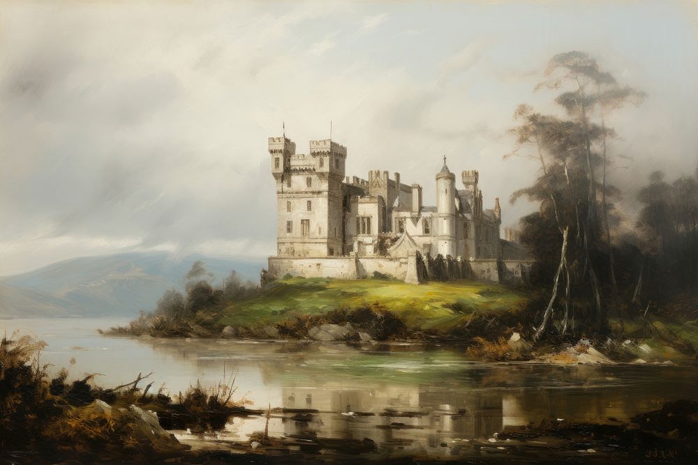 Castle painting castle art.