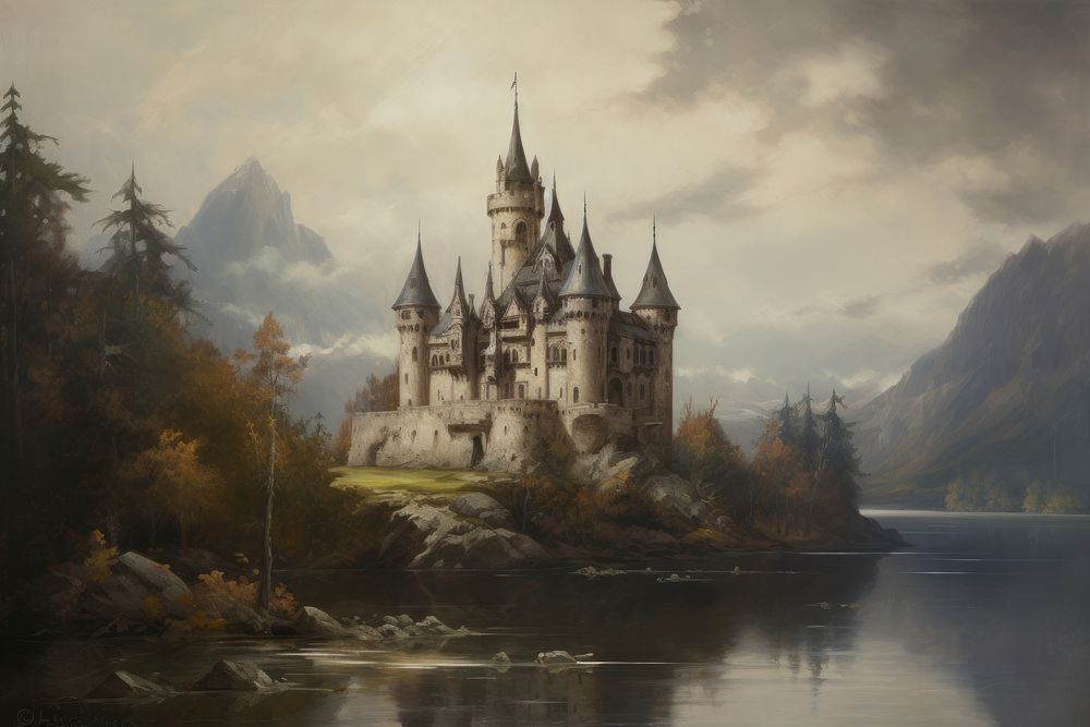 Castle painting castle art.