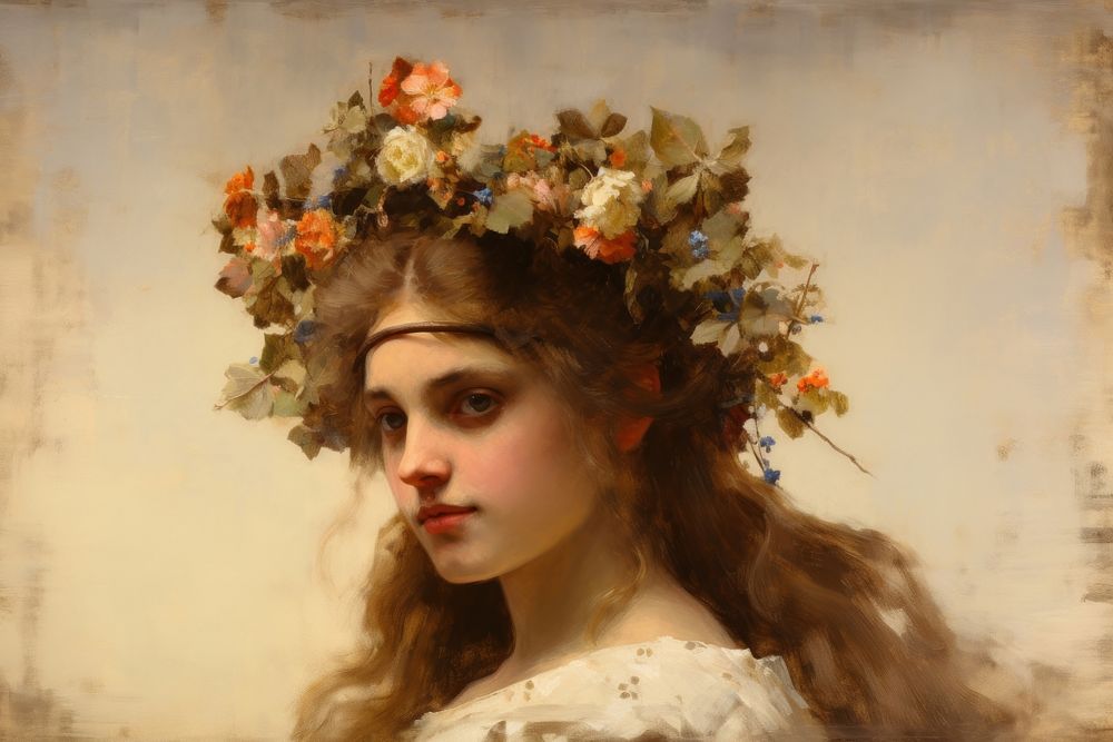 Flower crown painting art photography.