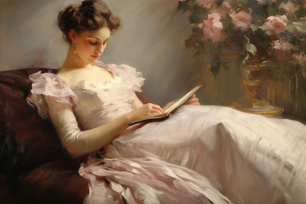 Reading painting reading art.