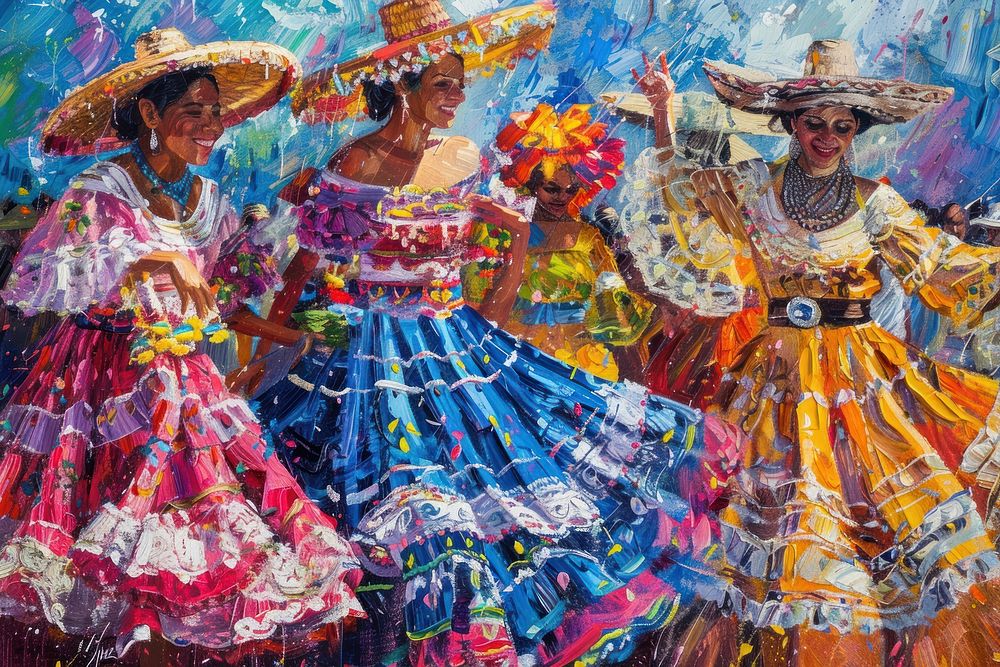 Hispanic festival painting accessories recreation.