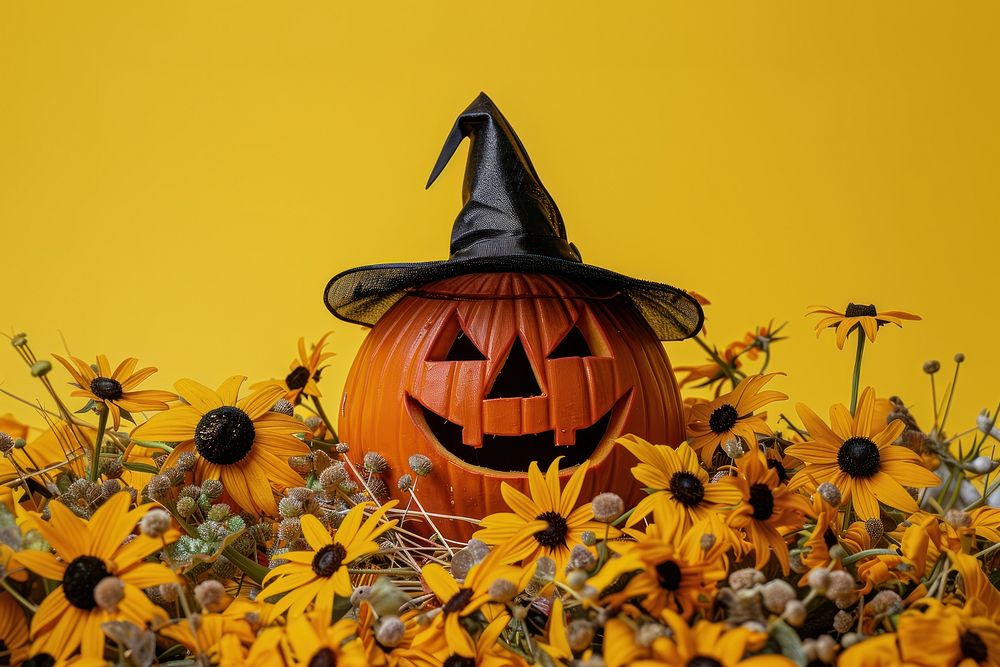 A pumpkin hat jack-o-lantern halloween.