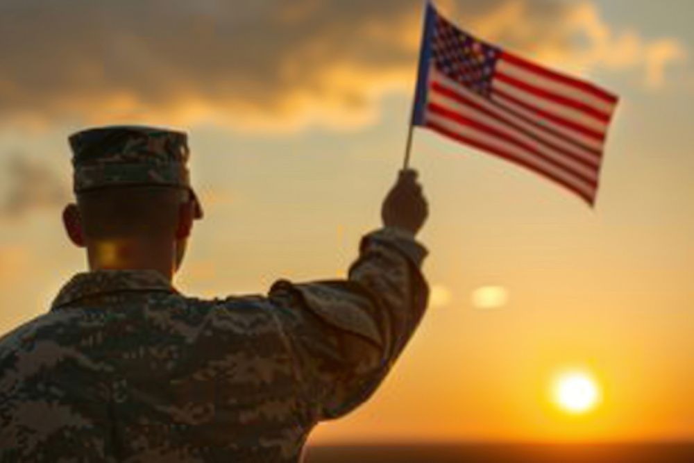 Veteran Saluting flag american flag military.