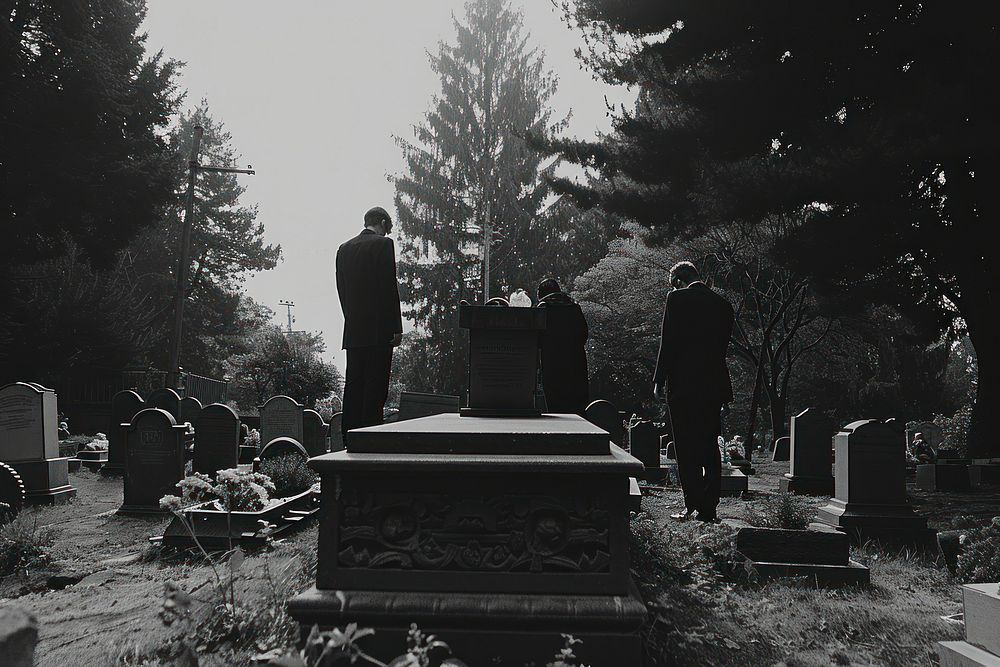 A Funeral graveyard funeral gravestone.