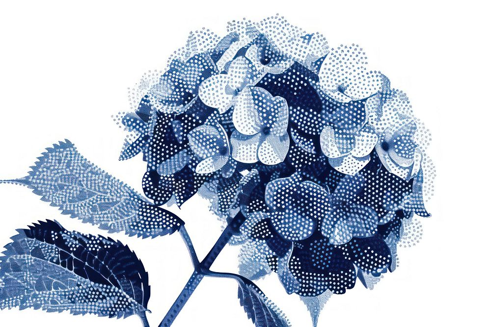 Hydrangea art illustrated chandelier.