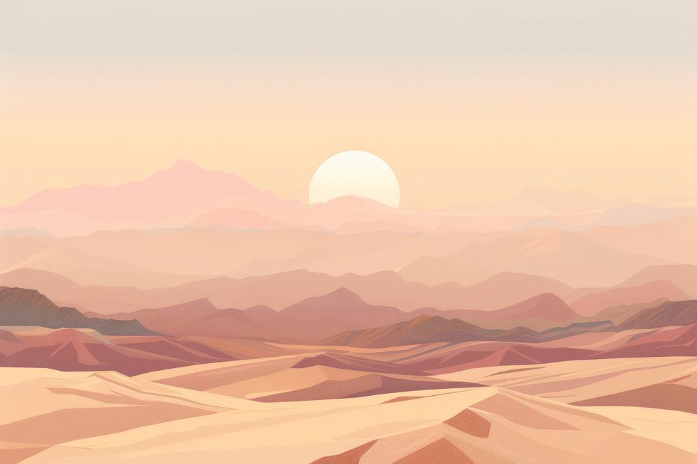 Desert landscape panoramic astronomy.