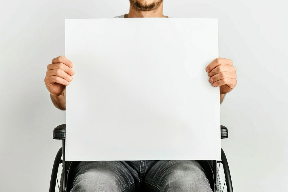 Man wheelchair person human text.