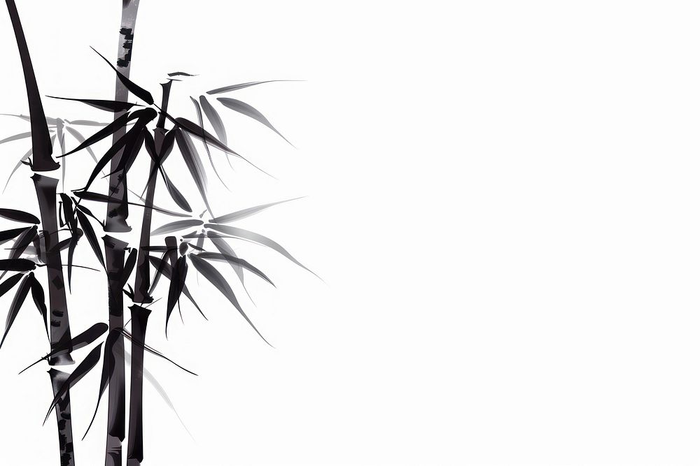 Japanese calligraphy bamboo plant.