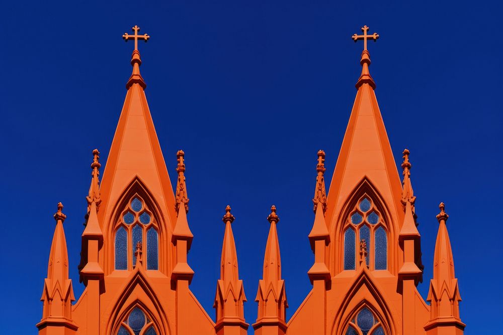 High contrast Gothic Church church architecture cathedral.