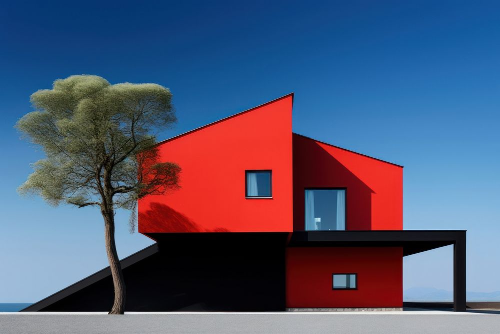 High contrast House house architecture building.
