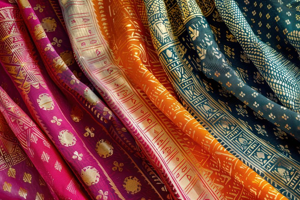 Indian pattern fabric cricket velvet sports.