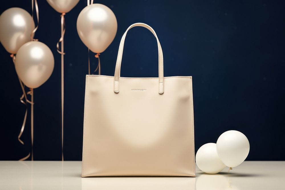 Beige shopping bag mockup accessories accessory handbag.