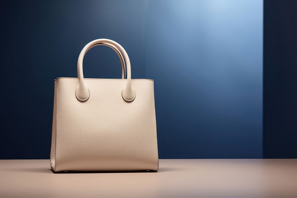 Blank bag mockup in beige accessories accessory handbag.