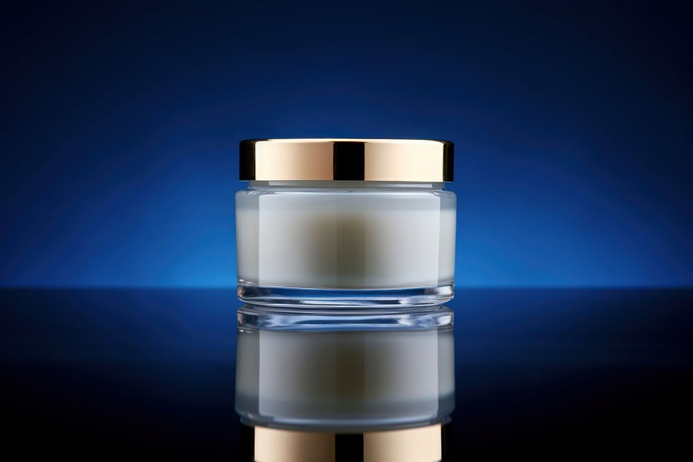 Blank cosmetic jar mockup cosmetics perfume bottle.