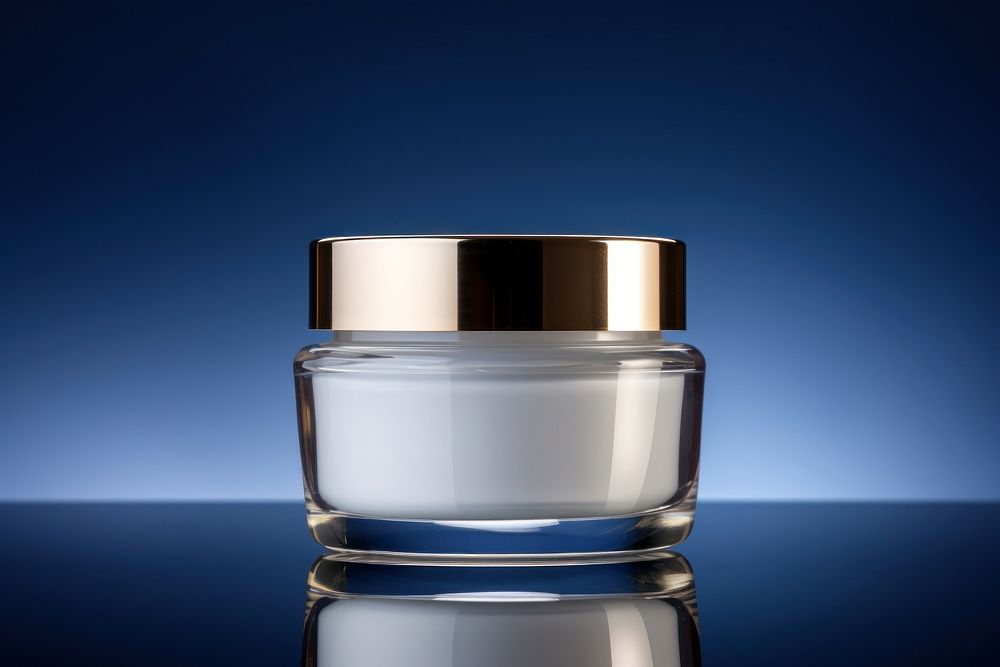 Blank cosmetic jar mockup cosmetics perfume bottle.