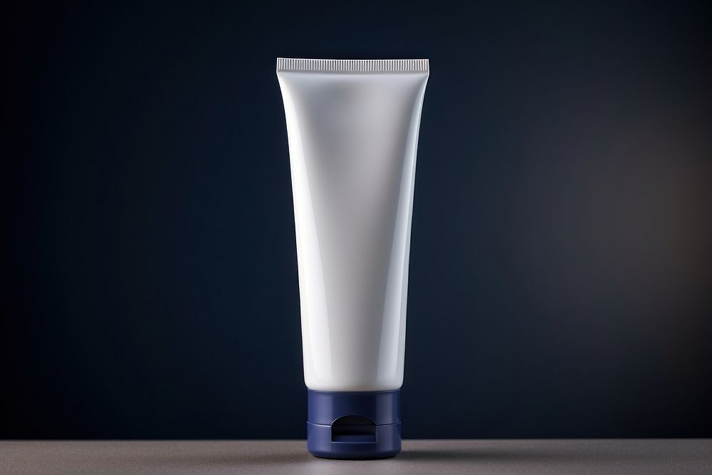 Blank cosmetic tube mockup cosmetics aftershave bottle.