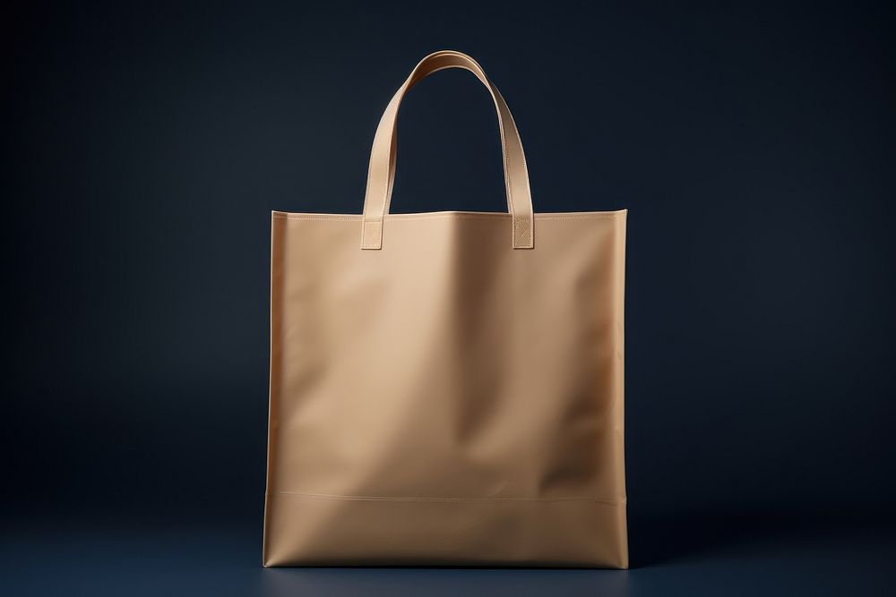 Blank shopping bag mockup in beige accessories accessory handbag.