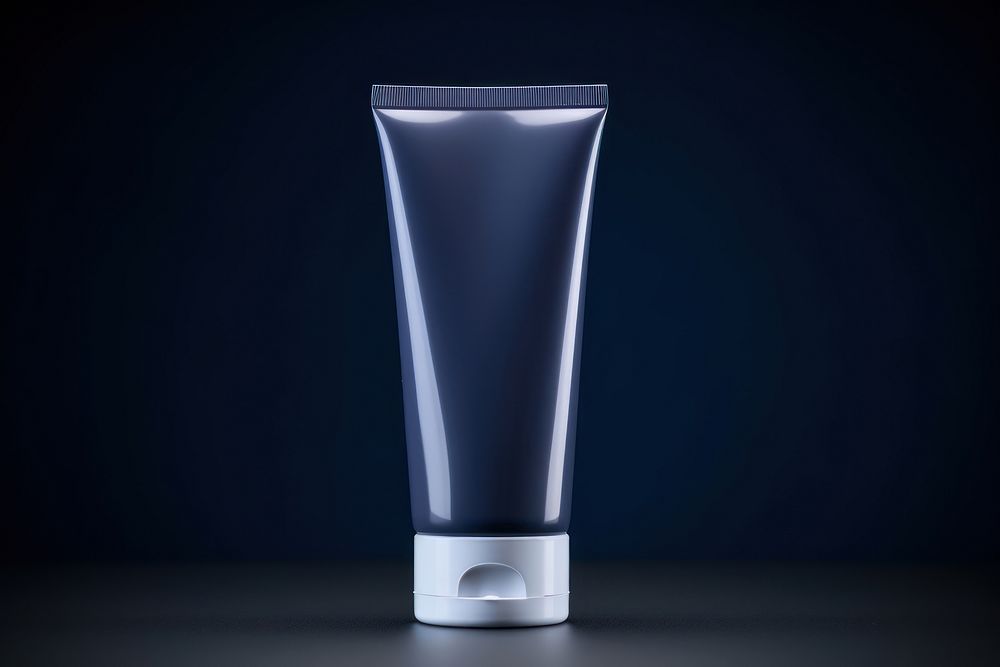 Blank silicone cosmetic tube mockup cosmetics aftershave bottle.