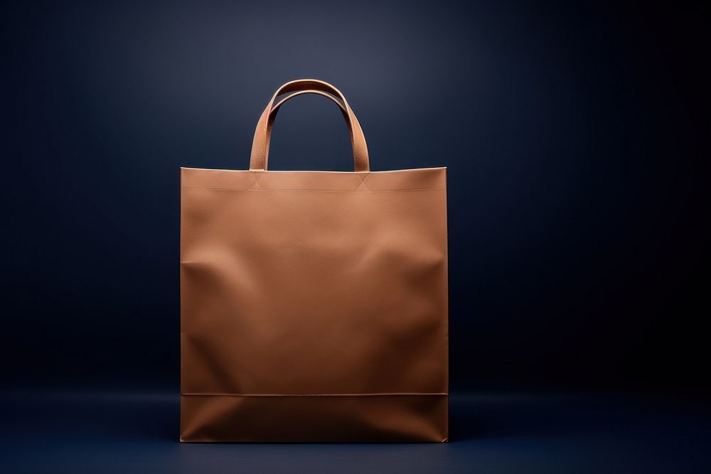 Brown shopping bag mockup accessories accessory handbag.