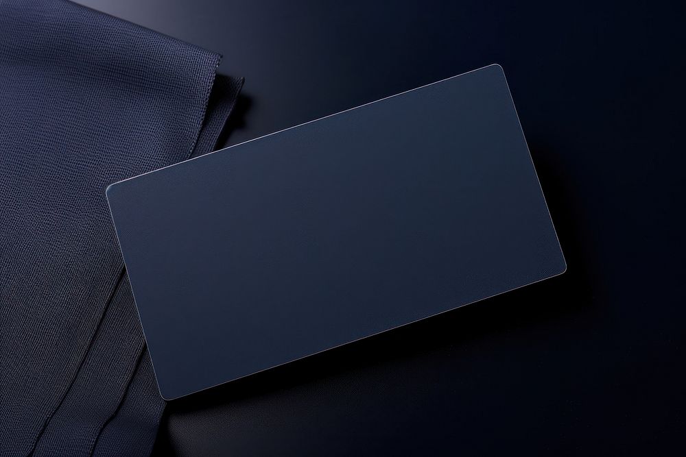 Blank business card mockup black text credit card.