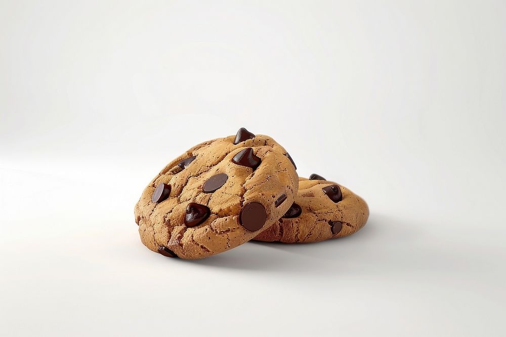 Chocolate chip cookie confectionery football biscuit.