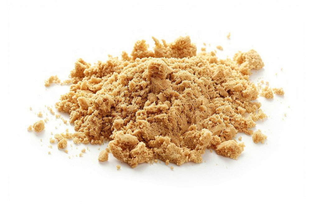 Cookie crumbs cosmetics person powder.