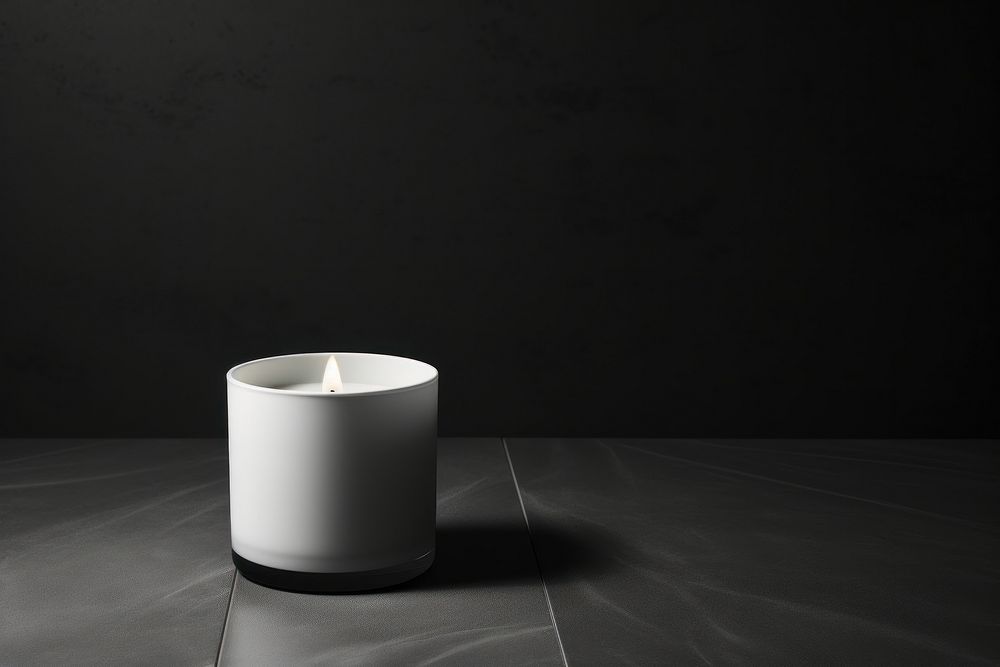 Candle mockup porcelain cookware pottery.